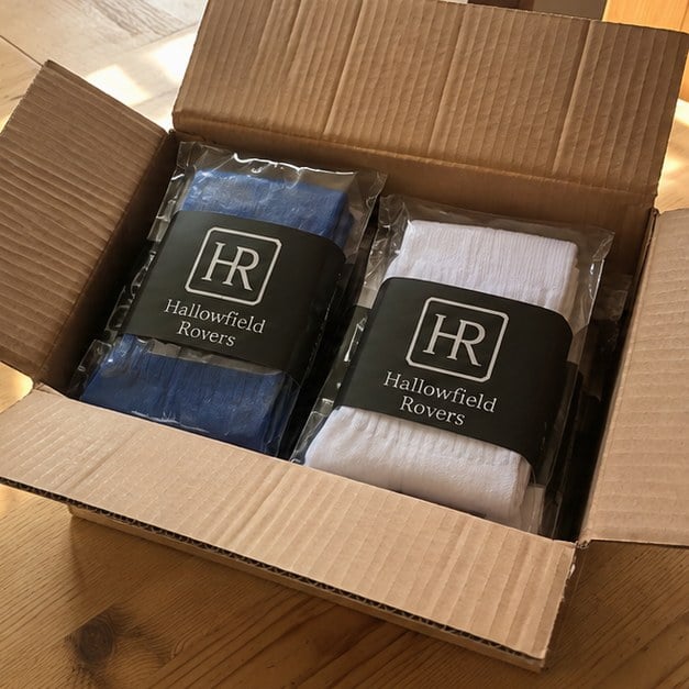 Personalized soccer socks — customer photo